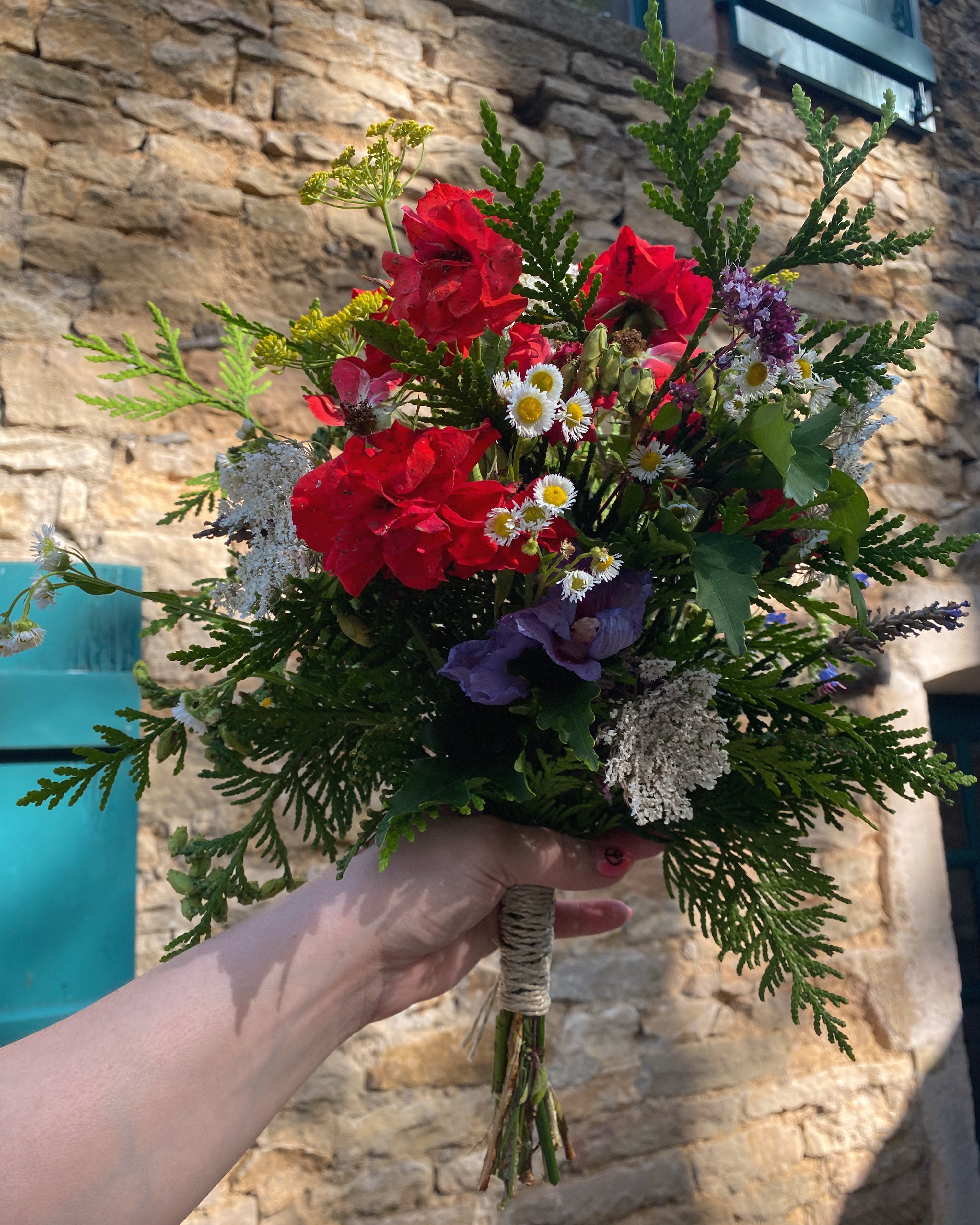 Wild Flower Bridal Bouquet made in French Countryside